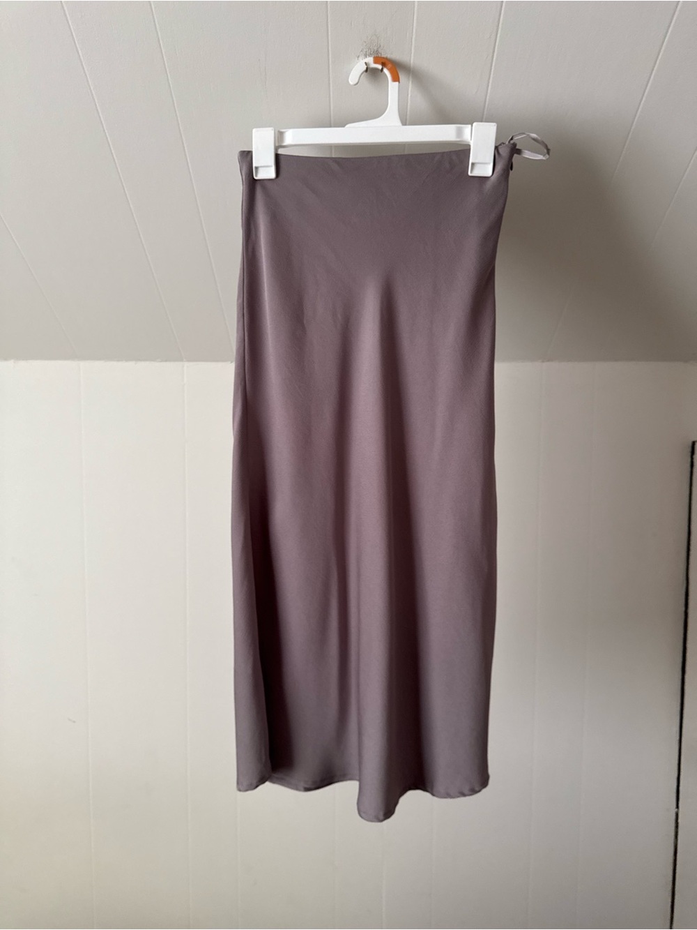 She + Sky | Satin Slip Skirt in Dusty Mauve, Size S